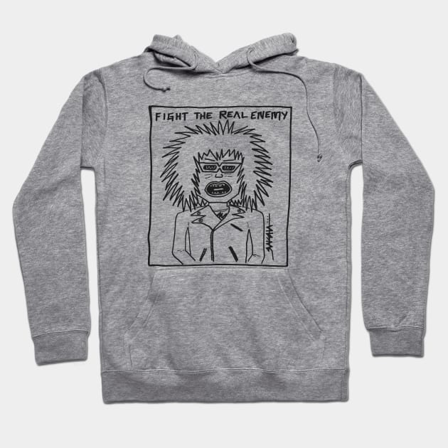 Fight The Real Enemy Hoodie by Raksha